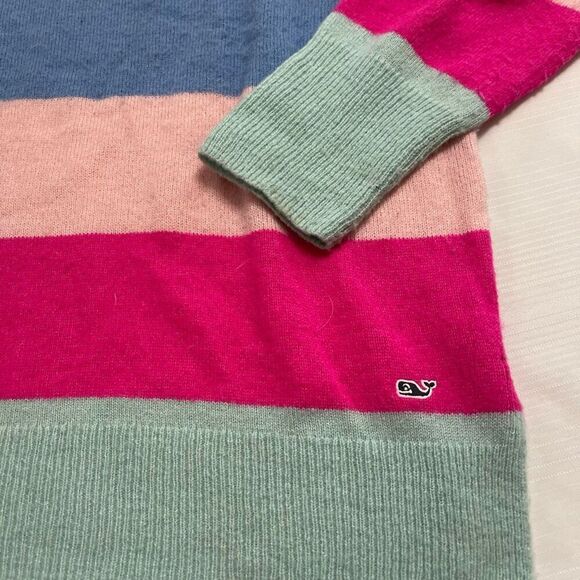 Vineyard Vines Women’s Sweater Multi Crew Knit Pullover Sunset Stripe Size Small - Picture 2 of 8